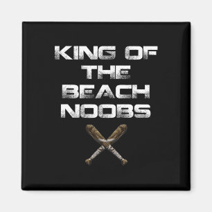King of the Beach Noobs Video Game Shirt Magnet