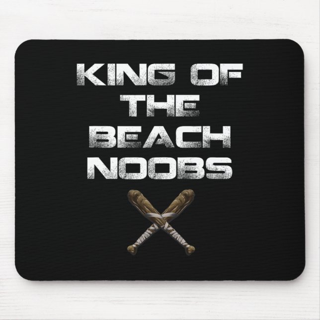 King of the Beach Noobs Video Game Shirt Mousepad (Vorne)