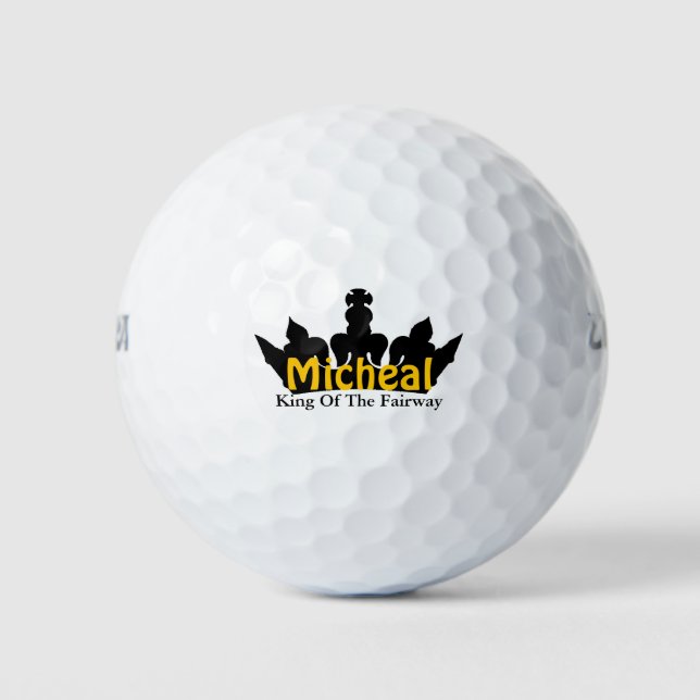 King of the Fairway Crown Custom Golf Balls Golfball (Vorderseite)