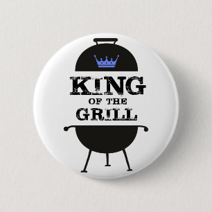 King of the Grill, Black Blue Crown Button