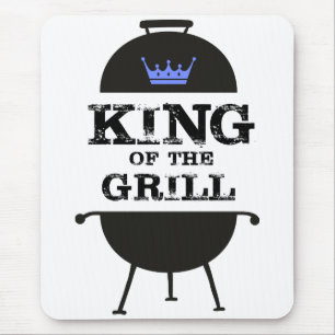 King of the Grill, Black Blue Crown Mousepad