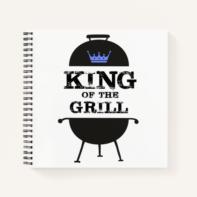 King of the Grill, Black Blue Crown Notizbuch (Vorderseite)