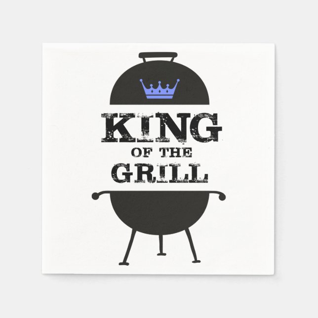 King of the Grill, Black Blue Crown Serviette (Vorderseite)