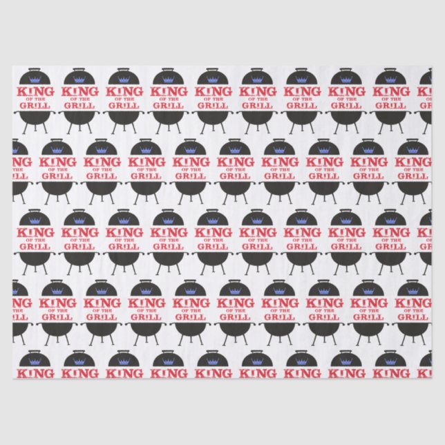 King of the Grill, blau-kronenrot Seidenpapier (Vorderseite)