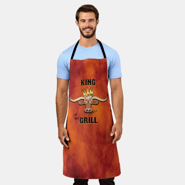 King of the Grill - Comical Steer Schürze (Getragen)