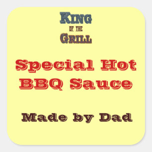 King of the Grill Custom Canning Sauce Sticker