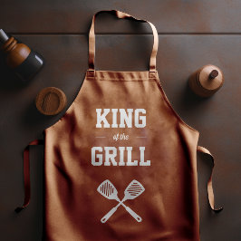 King of the Grill Funny Light Brown Grilling Schürze