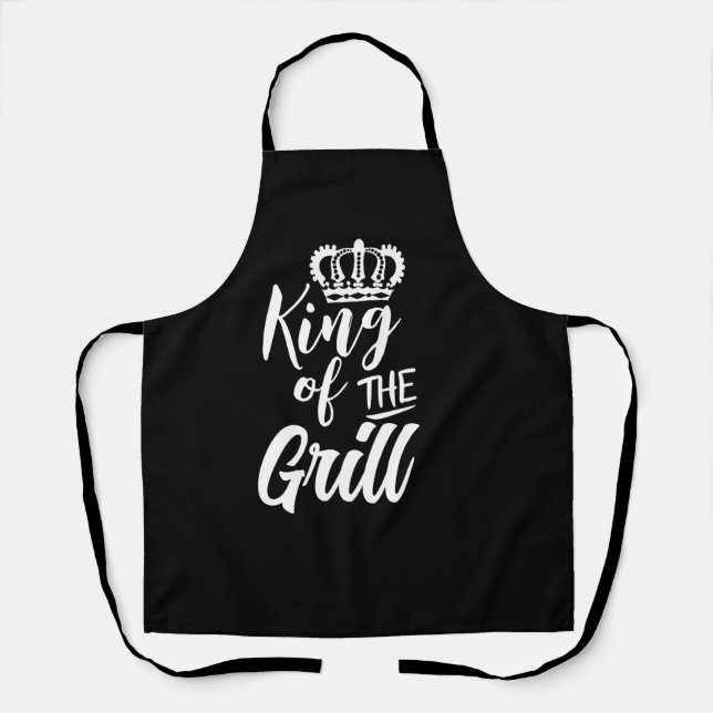 King of the Grill Funny Schürze for Men - GRILLEN  (Vorderseite)