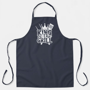 King of the Grill GRILLEN Zitat Navy Blue Schürze