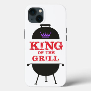 King of the Grill, Lila schwarze Krone, rot Case-Mate iPhone Hülle