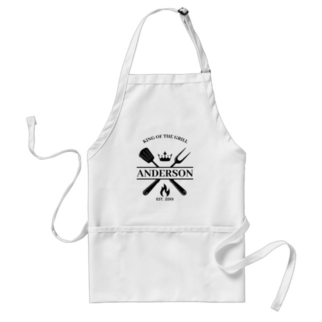 King of the Grill Personalisierte GRILLEN Schürze (Vorne)