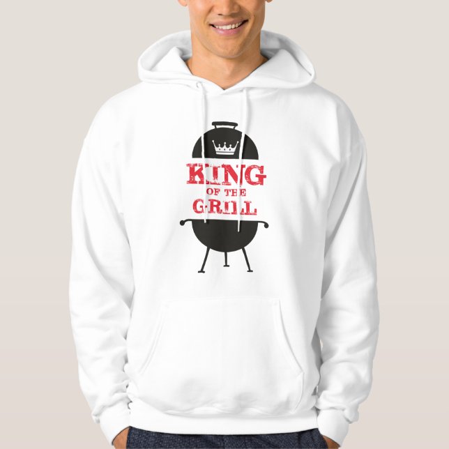 King of the Grill, Schwarz-weiß Crown Red Hoodie (Vorderseite)