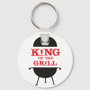 King of the Grill, Schwarz-weiß Crown Red Schlüsselanhänger
