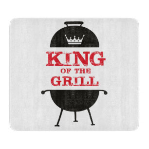 King of the Grill, Schwarz-weiß Crown Red Schneidebrett