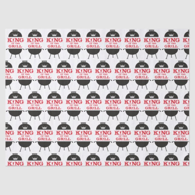 King of the Grill, Schwarz-weiß Crown Red Seidenpapier (Vorderseite)