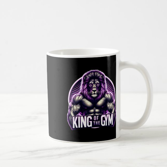 King of the Gym Lion Flex Muscules Bodybuilding Kaffeetasse (Rechts)