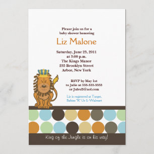 King of the Jungle 12x18 Baby Shower Einladungen