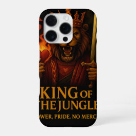 King of the Jungle Art – Powerful Lion and Fire iPhone 16 Pro Hülle