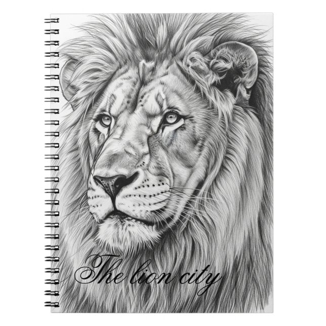 King of the Jungle" School Notebook Notizblock (Vorderseite)