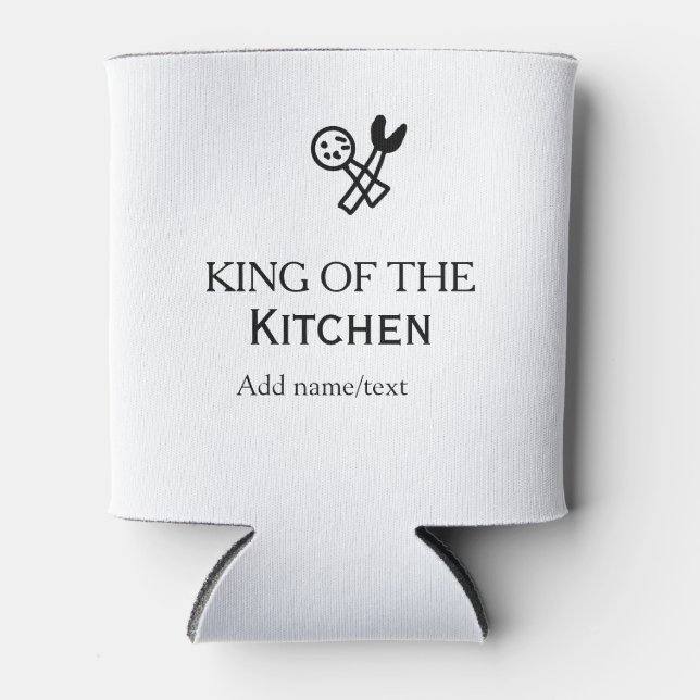 King of the kitchen chef cooking add name crown ha dosenkühler (Vorderseite)