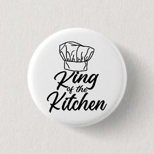 King of the Kitchen Cooking Lover Funny Koch Button