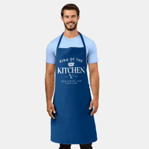 King of the Kitchen Crown Feinschmecker Vater Men Schürze