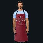 King of The Kitchen Feinschmecker Männer Personali Schürze<br><div class="desc">Perfektes Geschenk für deinen Vater, Opa, Bruder oder jeden wichtigen Mann in deinem Leben, der Lieben zum Kochen! Rote Schürze. Personalisieren Sie Ihre ganz einfach auf der Zuhause!</div>