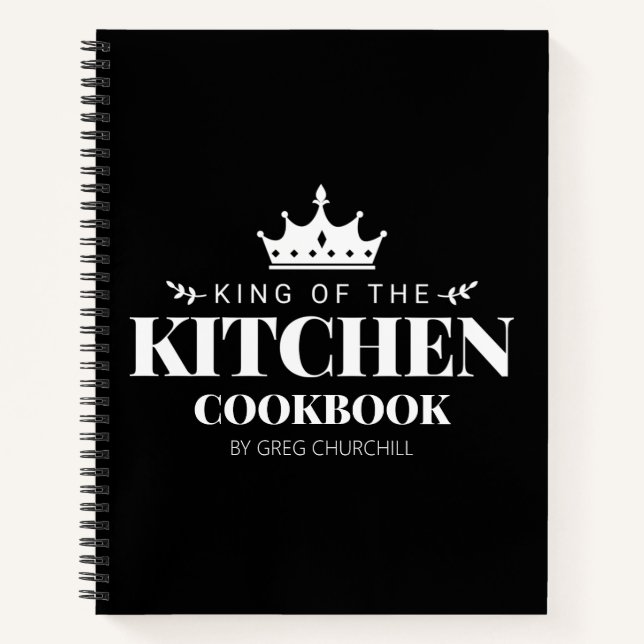 King of The Kitchen Kochbook Rezept Personalisiert Notizbuch (Vorderseite)