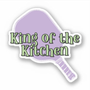 King of the Kitchen Pickleball Paddle Aufkleber