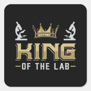 King of the Labrador Laboratory Technician Labrado Quadratischer Aufkleber