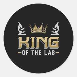 King of the Labrador Laboratory Technician Labrado Runder Aufkleber