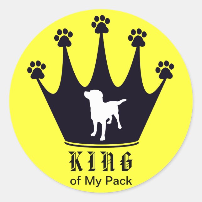 King of the Pack Runder Aufkleber (Vorderseite)
