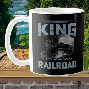 King of the Railroad Steam Train Engine Locomotive Kaffeetasse