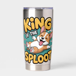 King of the Sploot Funny Dog Lying Pose Gift Thermobecher