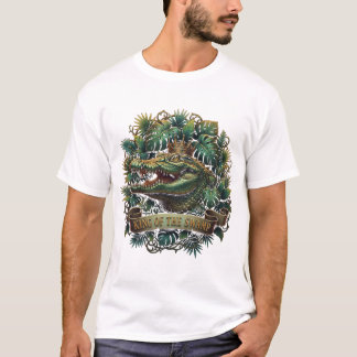 King of the Swamp - Regal Crocodile Dschungel Desi T-Shirt