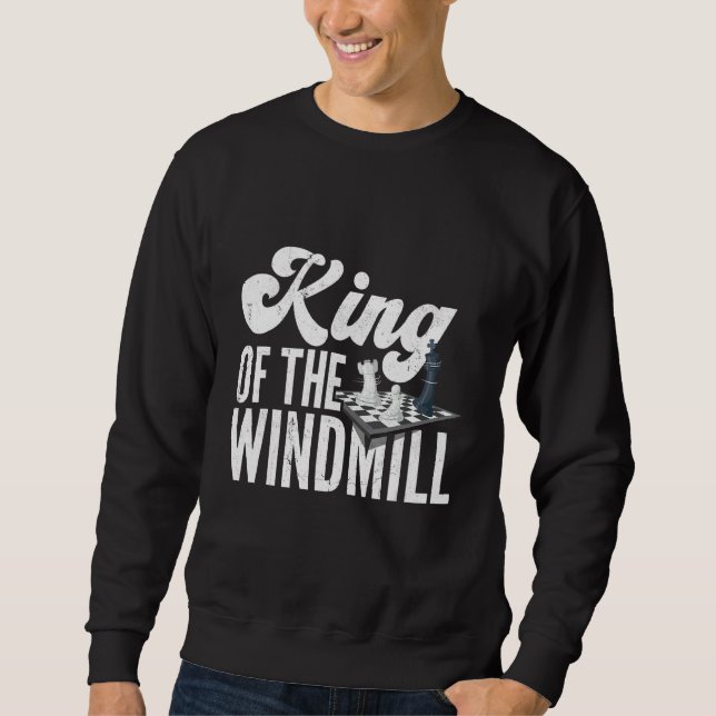 King of the Windmill Schach-Gambit-Königin Sweatshirt (Vorderseite)