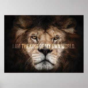 King of the World - Motivierend Erfolg der Lion Poster