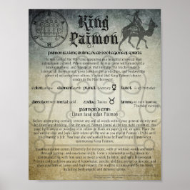 King Paimon Goetia Demonic Poster