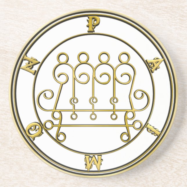 King Paimon Goetia Sandstone Altar Tile Getränkeuntersetzer (Vorne)