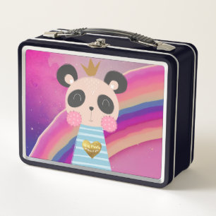 King Panda Metall-Lunchbox Metall Brotdose