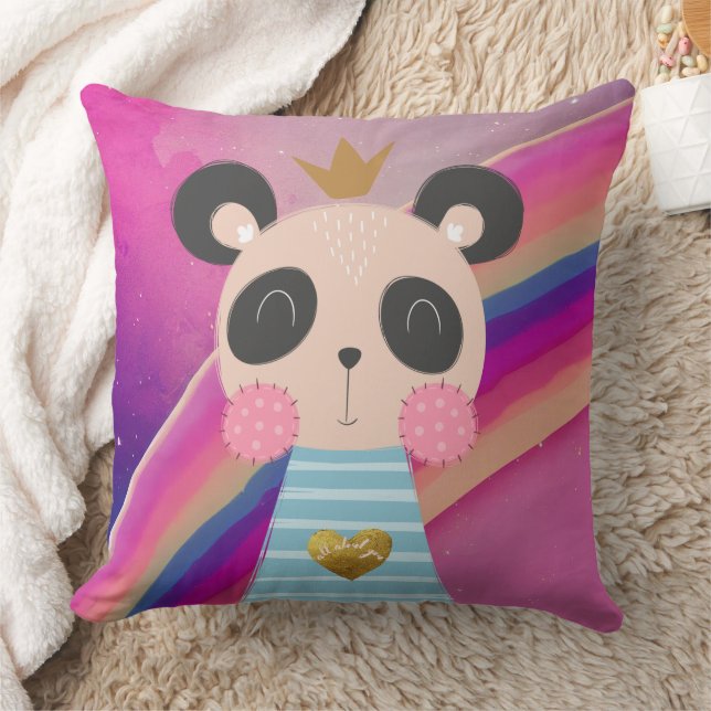 King Panda Throw Pillows Kissen (Decke)
