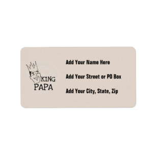 King Papa T - Shirt und Geschenke Adressaufkleber