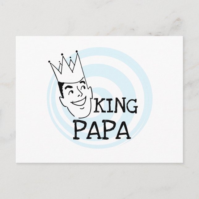 King Papa T - Shirt und Geschenke Postkarte (Vorderseite)