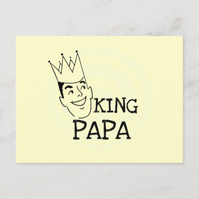 King Papa T - Shirt und Geschenke Postkarte (Vorderseite)