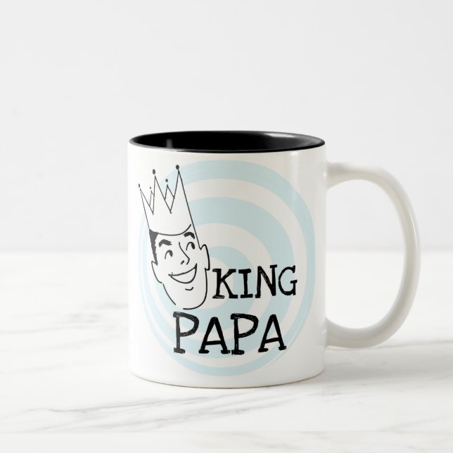 King Papa T - Shirt und Geschenke Zweifarbige Tasse (Rechts)