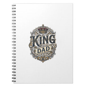King Papa Vintage Gravur Vatertag Shirt_1 Notizblock