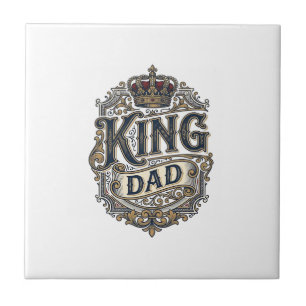 King Papa Vintage Gravur Vatertags-Shirt_1 Fliese