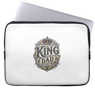 King Papa Vintage Gravur Vatertags-Shirt_1 Laptopschutzhülle