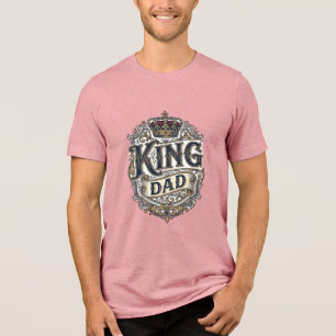 King Papa Vintage Gravur Vatertags-Shirt_1 Tri-Blend Shirt