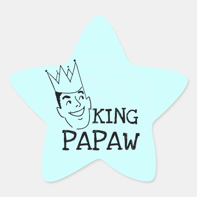 King Papaw T - Shirt und Geschenke Stern-Aufkleber (Vorderseite)